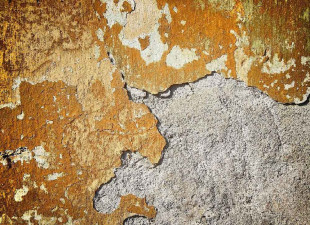Skaben Fototapete Concrete - Orange / Grau | Betonoptik modern, Tapete