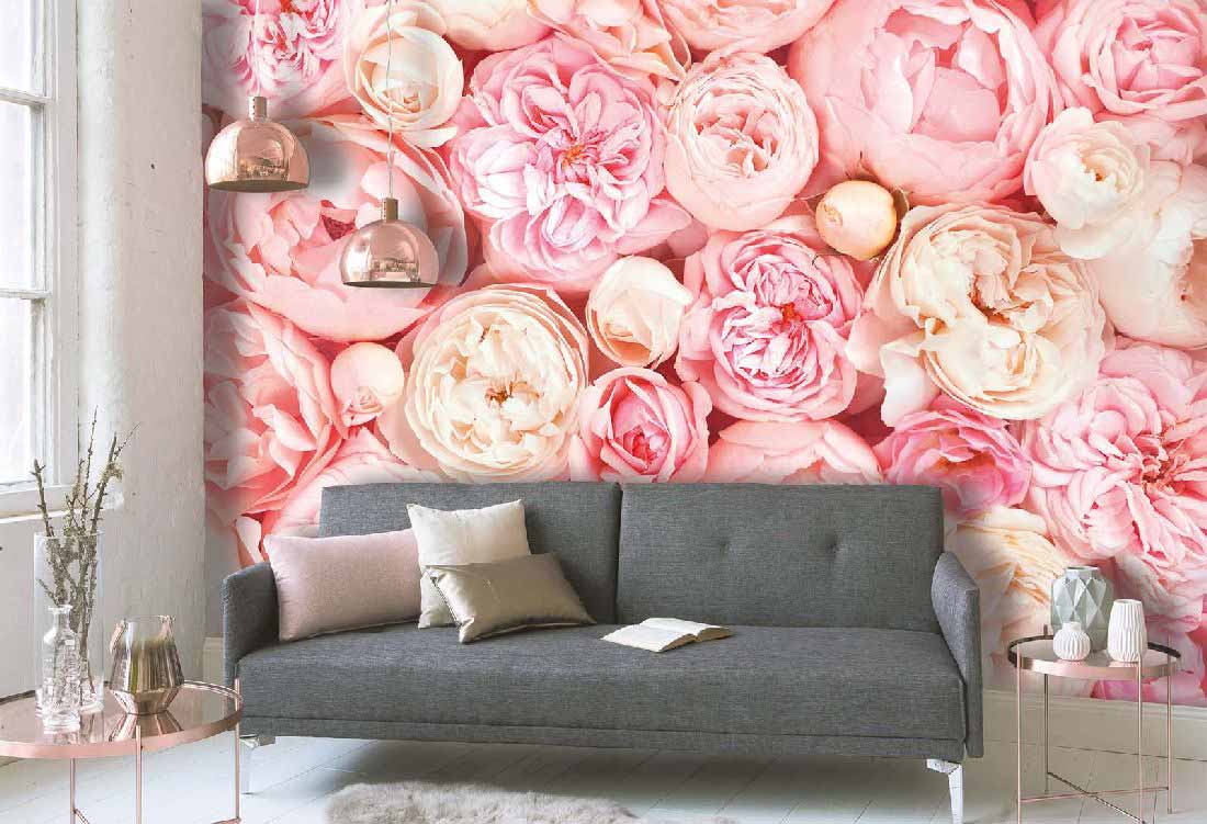 Fototapete Blumen Rosen Vliestapete Rosa Wohnzimmer Schlafzimmer Flur Modern 