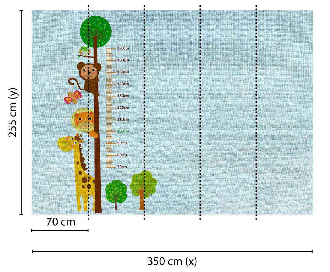 Skaben Fototapete Kinderzimmer Löwe Blau / Braun Raum2