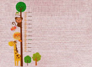 Papier peint Skaben Kids - rose / marron | chambre d'enfant, lion, papillon, arbre, animaux papier peint