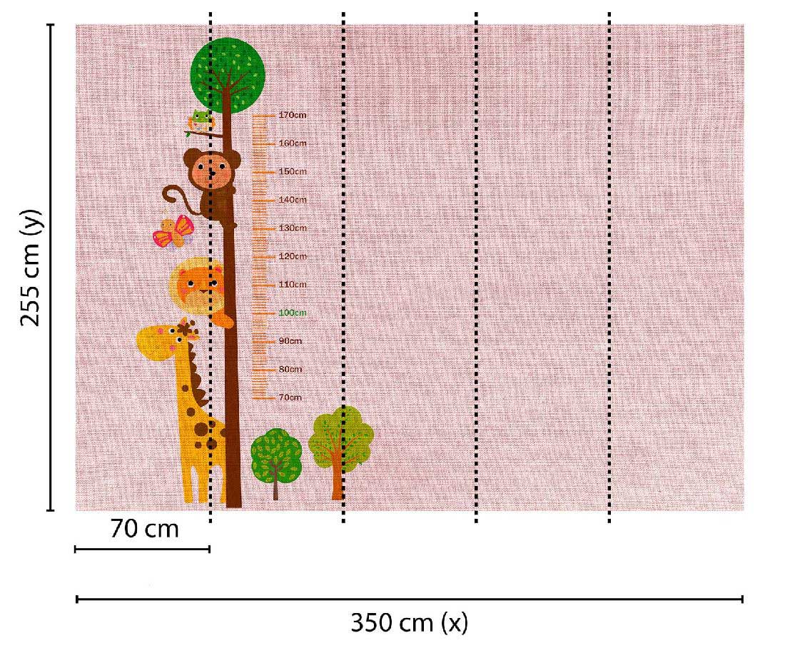 Skaben Fototapete Kinderzimmer Löwe Rosa / Braun Raum2