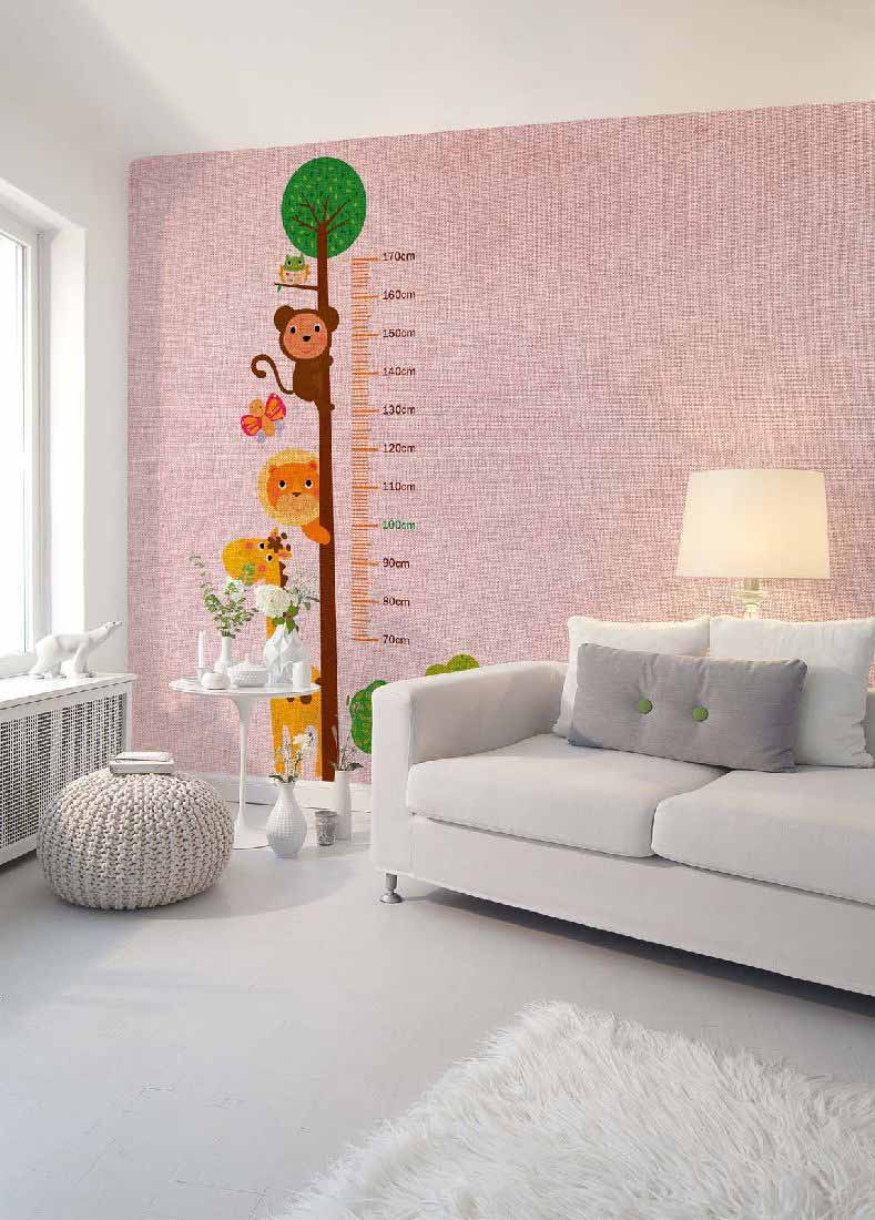 Skaben Fototapete Kinderzimmer Löwe Rosa / Braun Raum3