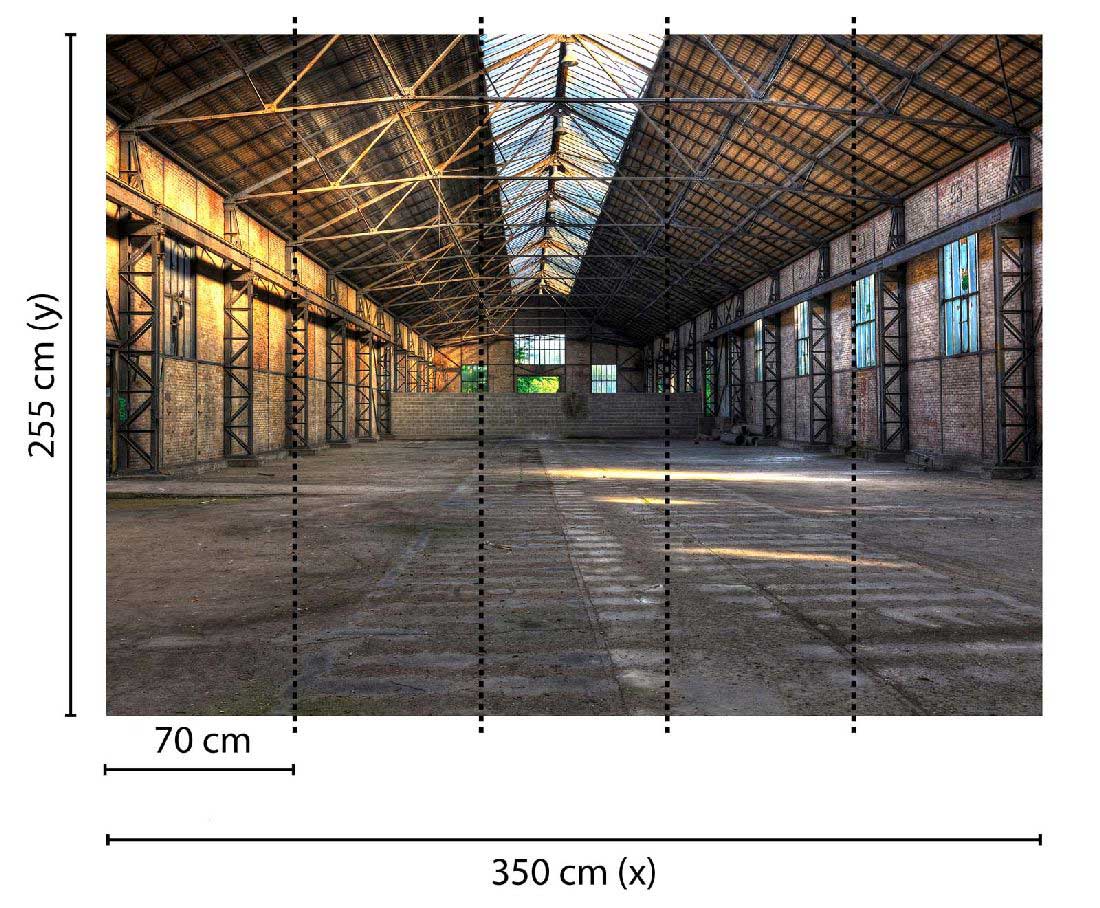 Skaben Fototapete modern Grau / Gelb Raum2