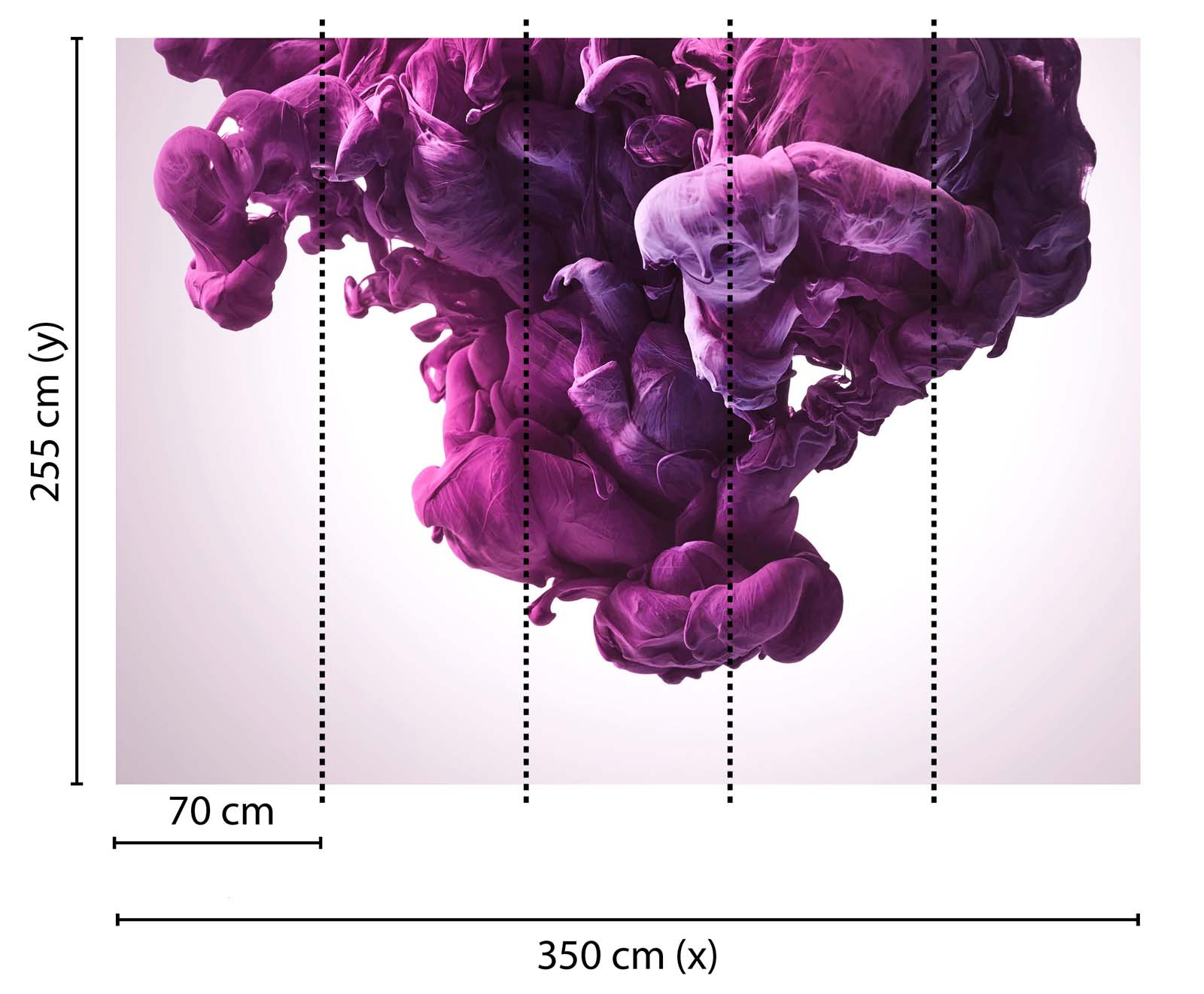 Skaben Fototapete modern Lila / Weiß Raum2