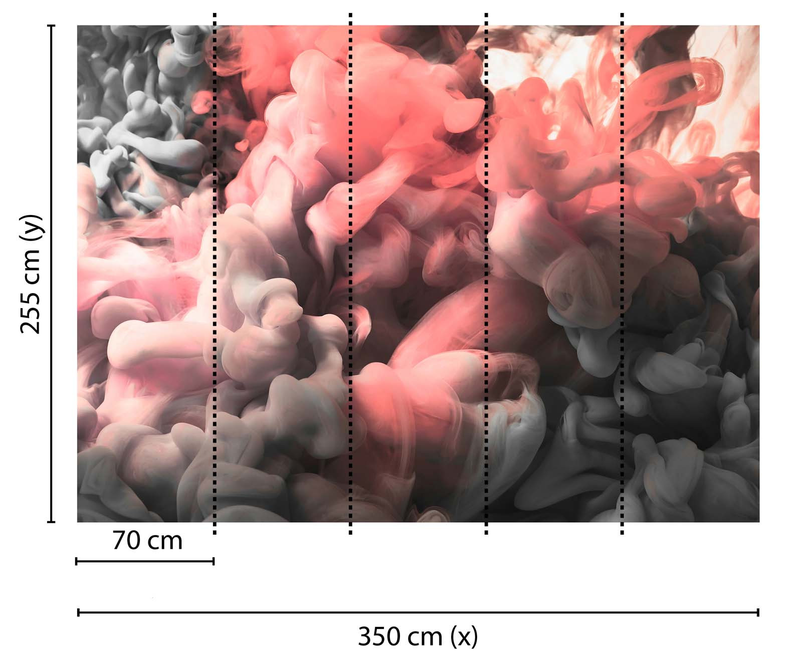 Skaben Fototapete modern Rosa / Grau Raum2