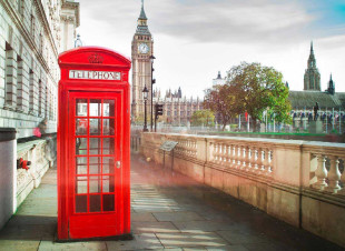 Skaben photo papier peint Londres - rouge / marron | ville, Londres papier peint