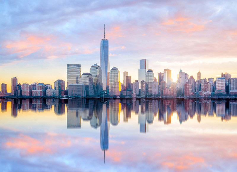 Skaben Fototapete New York - Blau / Grau | Stadt, New York Tapete main product photo