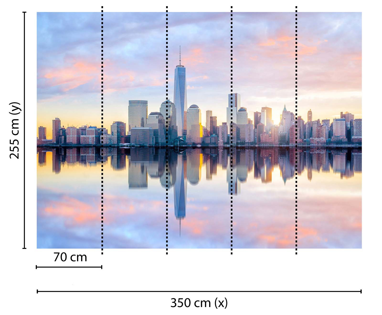 Skaben Fototapete Stadt New York Blau / Grau Raum2