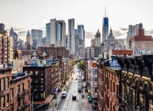 Skaben photo papier peint New York - marron / gris | ville, papier peint New York