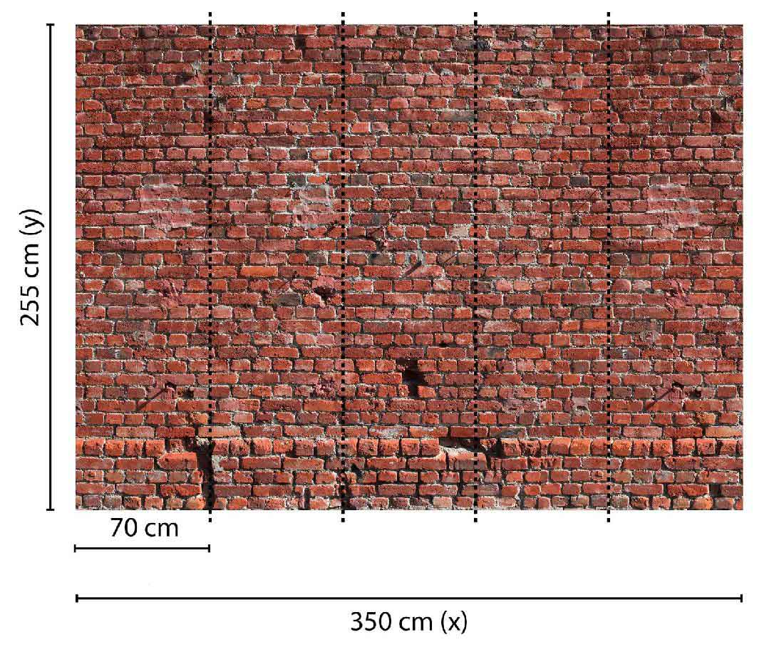 Skaben Fototapete Steinoptik Braun / Rot Raum2