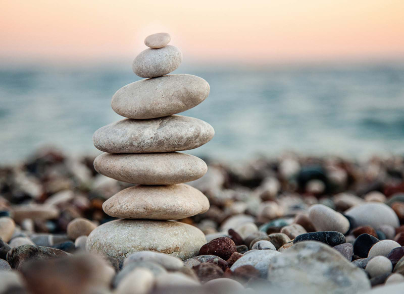 Skaben Wall mural Beach - Grey / Blue | Stone Look, Sea, Beach Wallpaper D0768 main product photo