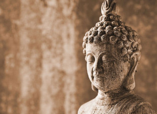 Skaben Fototapete Buddha - Braun / Grau | Wellness, Buddha Tapete