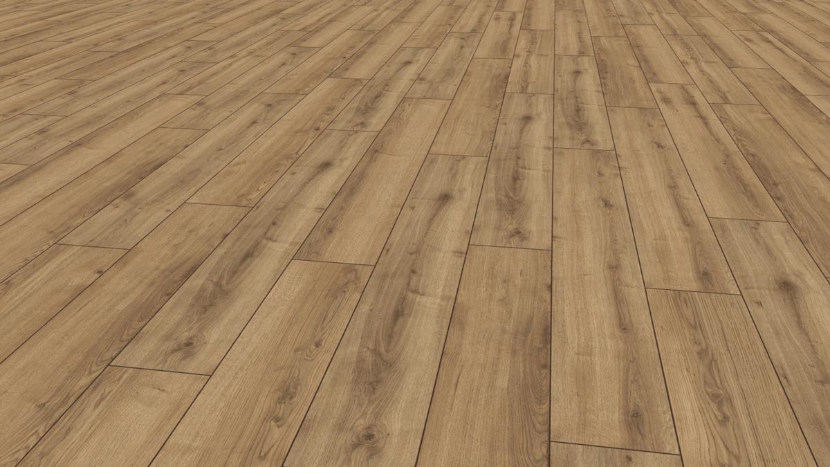 Skaben Laminat Durable Eiche vanille-braun 1-Stab Landhausdiele 4V Raum1