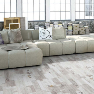 Skaben Laminate Flooring Flexi Plus Oak White Mice 3-plank block