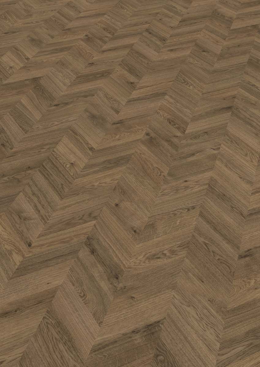 Skaben Laminat Herringbone Eiche Braun Chevron französisches Fischgrät R