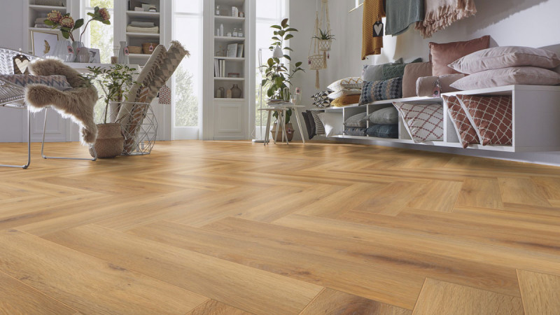 Skaben Laminate Herringbone Oak Pontevedra 4V main product photo