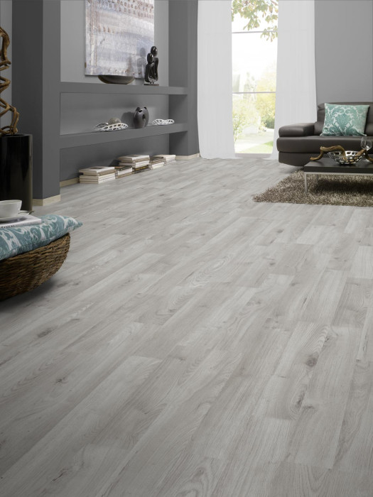 Suelo laminado Click Skaben Lofty 7 Roble Invierno Gris