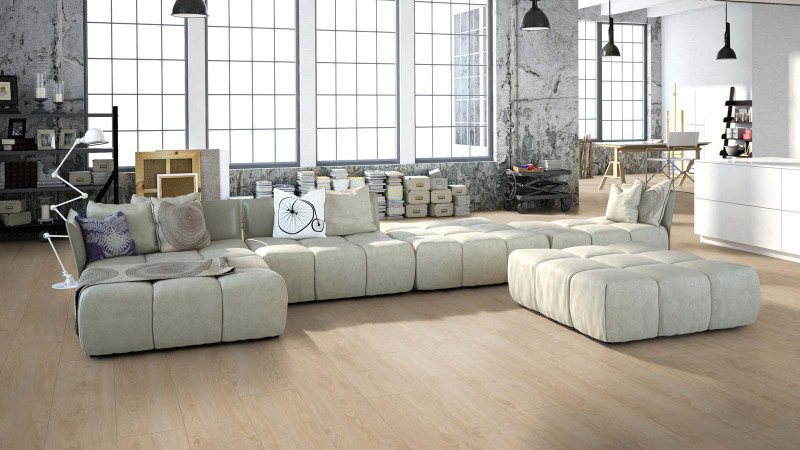 Skaben Stratifié Select Plus Chêne Crème Gris Clair 1 frise 4V main product photo