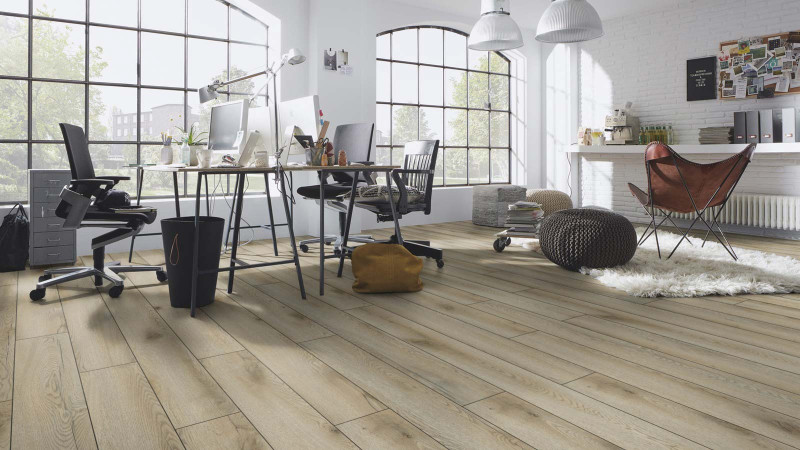 Skaben Stratifié Wide Chêne Rustique Doux Beige 1 frise 4V main product photo
