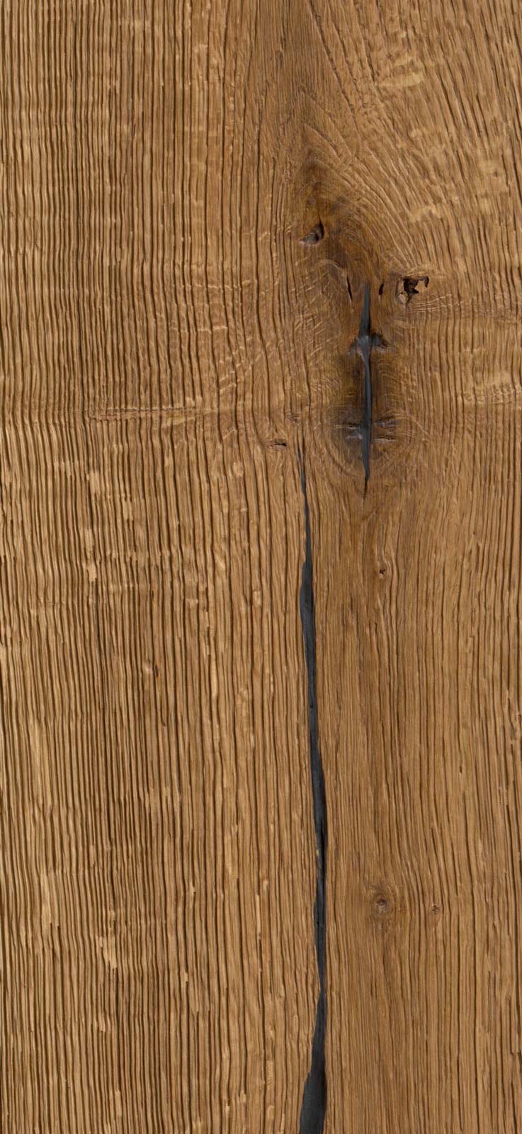 Skaben Parkett Bremen Antique Eiche Rustikal, antik markant gebürstet, schwarze Längsrisse, geölt Landhausdiele 4mm 4VM Raum2