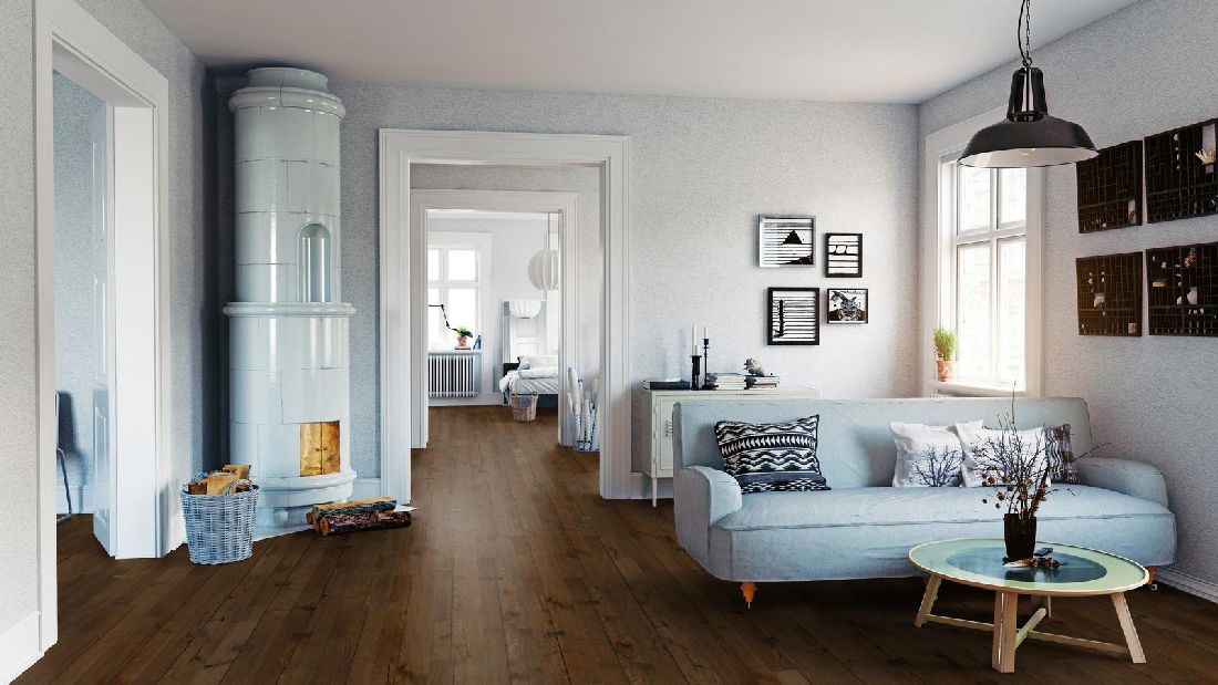 Skaben Parkett Bremen Antique Eiche Rustikal, antik schwarze Längsrisse, Schwalbenschwanztechnik geölt Landhausdiele 4mm 4VM Raum7