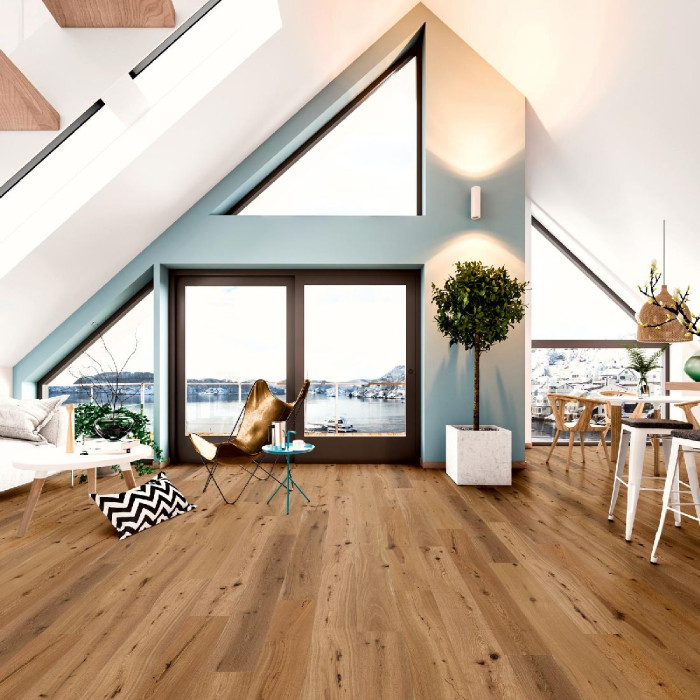 Skaben Parquet Bremen Oak Knotty Brushed Oiled 1-strip 3mm 2V main product photo