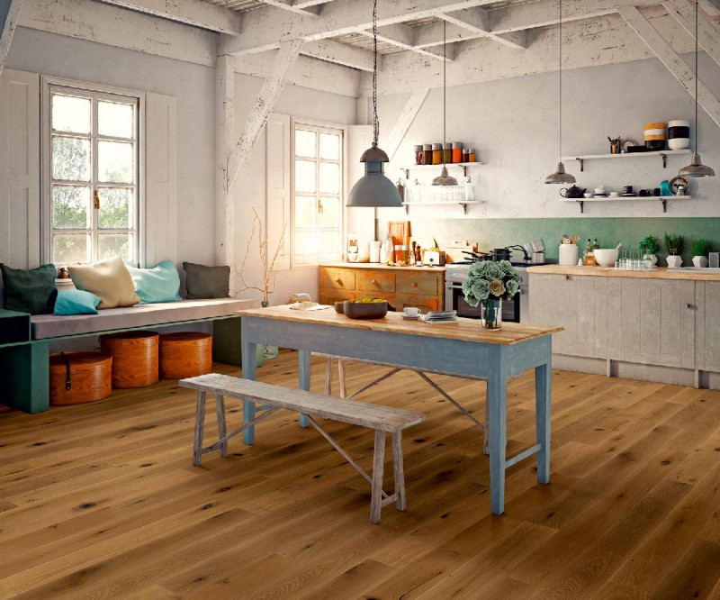 Skaben Parquet Bremen Oak Knotty Brushed Oiled 1-strip 4mm 2V main product photo