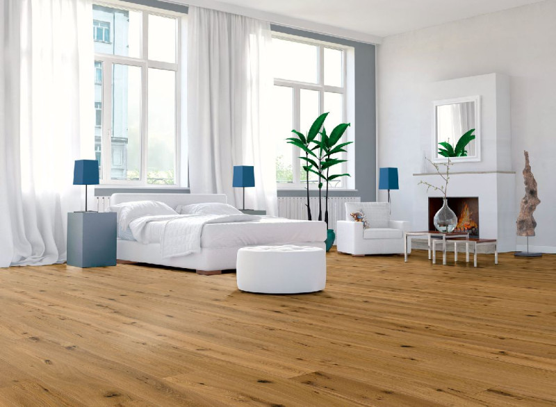 Skaben Parquet Bremen Oak Knotty Hand-planed Smoked, Oiled 1-strip 3mm 4V main product photo