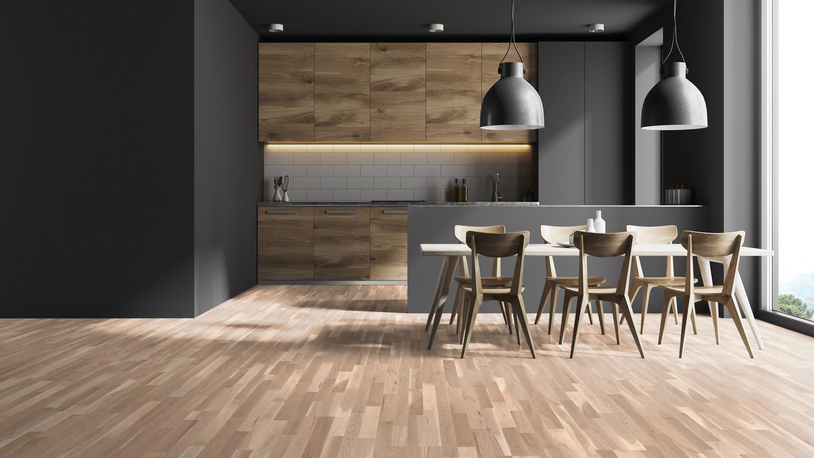 Skaben Parkett Bremen SB Eiche Country weiß geölt Schiffsboden 3mm Raum5