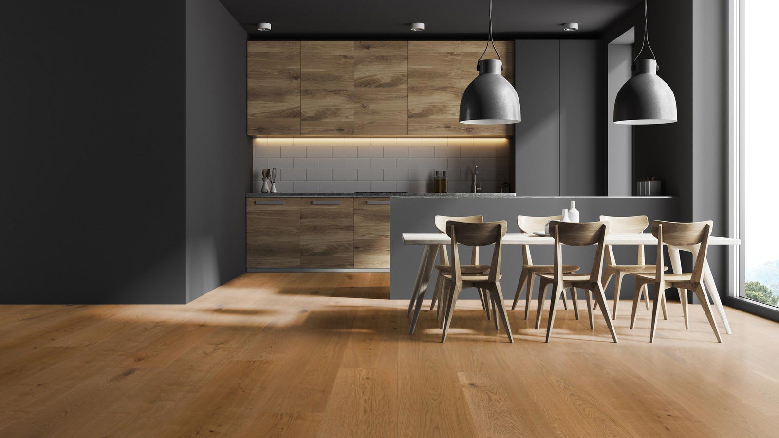 Skaben Parkett Bremen XXL Eiche Astig gebürstet geölt Breitdiele XXL 4mm 4VM Raum5