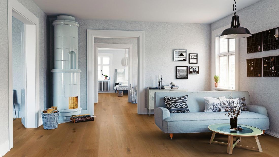 Skaben Parkett Bremen XXL Eiche Astig gebürstet geölt Breitdiele XXL 4mm 4VM Raum7