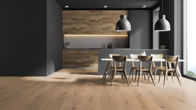 Skaben Parquet Bremen XXL Oak Knotty Brushed White Oiled 1-strip wide plank XXL 4mm 4VM main product photo