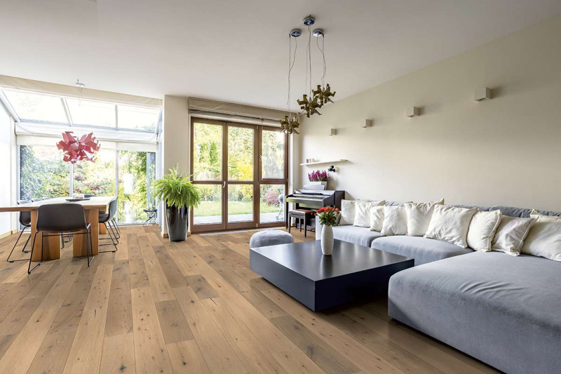 Skaben Parquet Classic Oak Metz White Rustic Knotty Oiled 1-strip 2V main product photo