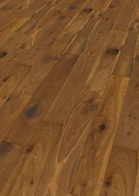 Skaben Parkett Fine Eiche Toulon Natur rustikal astig geräuchert gebürstet geölt 1-Stab Landhausdiele 2V Raum1