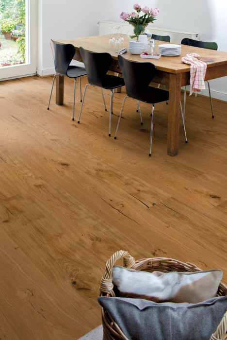 Skaben Parkett Premium Landhausdiele Breitdiele XL Eiche Taiga Rustikal naturgeölt gebürstet 4V main product photo