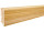 Skaben Premium Plinthe en bois massif Cubus profil moderne - 60 mm - Chêne verni