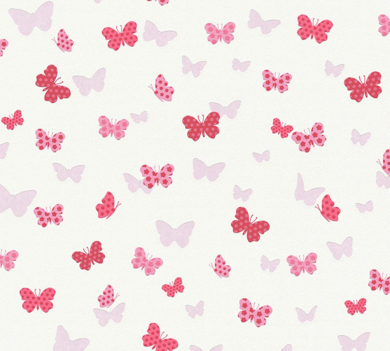 Skaben Papier peint Animals - Papier peint animaux Papier peint Papillon Rose / Blanc 10,05 m x 0,53 m main product photo