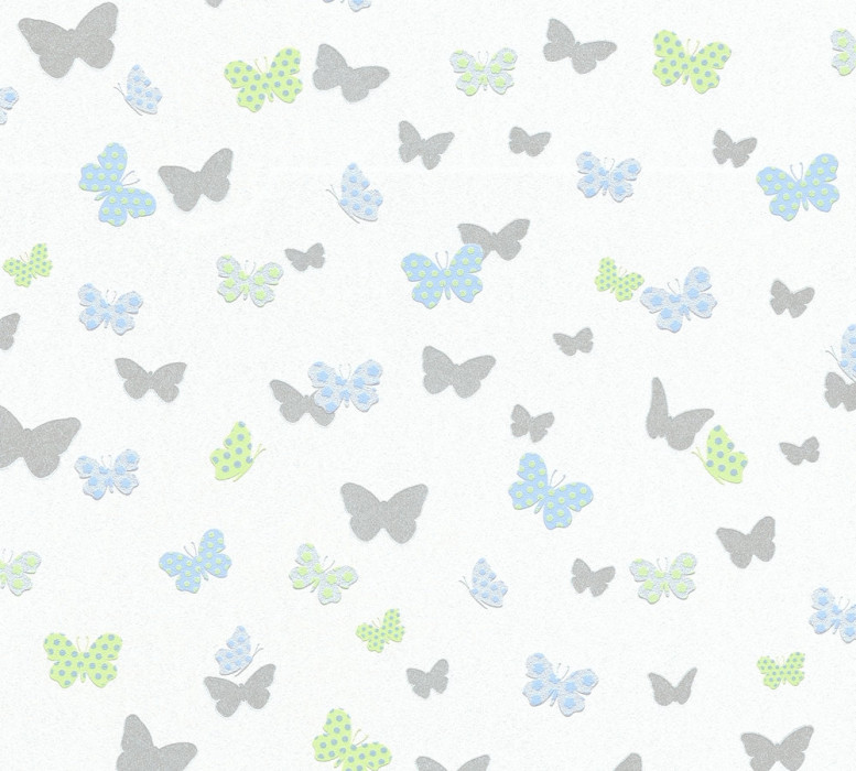 Skaben Wallpaper Animals - Animals Butterfly Wallpaper White / Green 10.05 m x 0.53 m main product photo