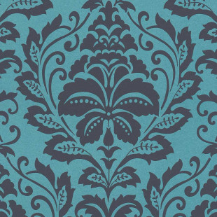 Skaben wallpaper Baroque - Baroque wallpaper blue / grey 10,05 m x 0,53 m