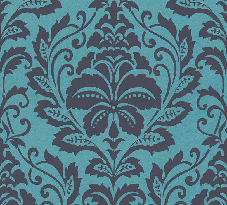 Skaben Papier peint Baroque - Papier peint baroque Bleu / Gris 10,05 m x 0,53 m D5019 main product photo