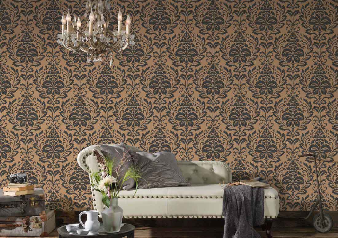 Skaben Tapete Uni Unitapete Grün Raum6