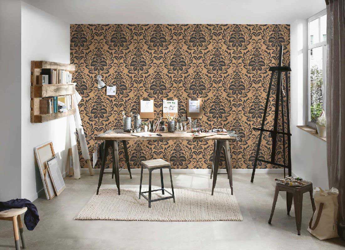 Skaben Tapete Uni Unitapete Grün Raum8