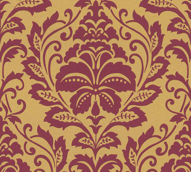 Skaben Wallpaper Baroque - Baroque Wallpaper Gold / Red 10,05 m x 0,53 m main product photo