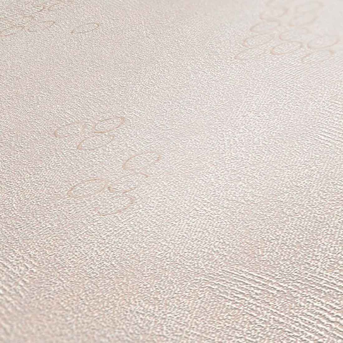 Skaben Tapete Flowers Blumentapete Glitzertapete Silber / Weiß Raum2