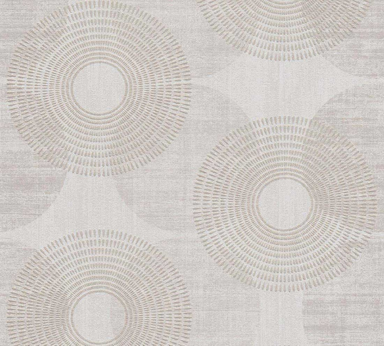 Papel pintado Skaben puntos / círculos - papel pintado de puntos / círculos beige / gris 10,05 m x 0,53 m main product photo