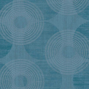 Skaben Tapete Dots / Circles - Punktetapete / Kreistapete Blau 10,05 m x 0,53 m