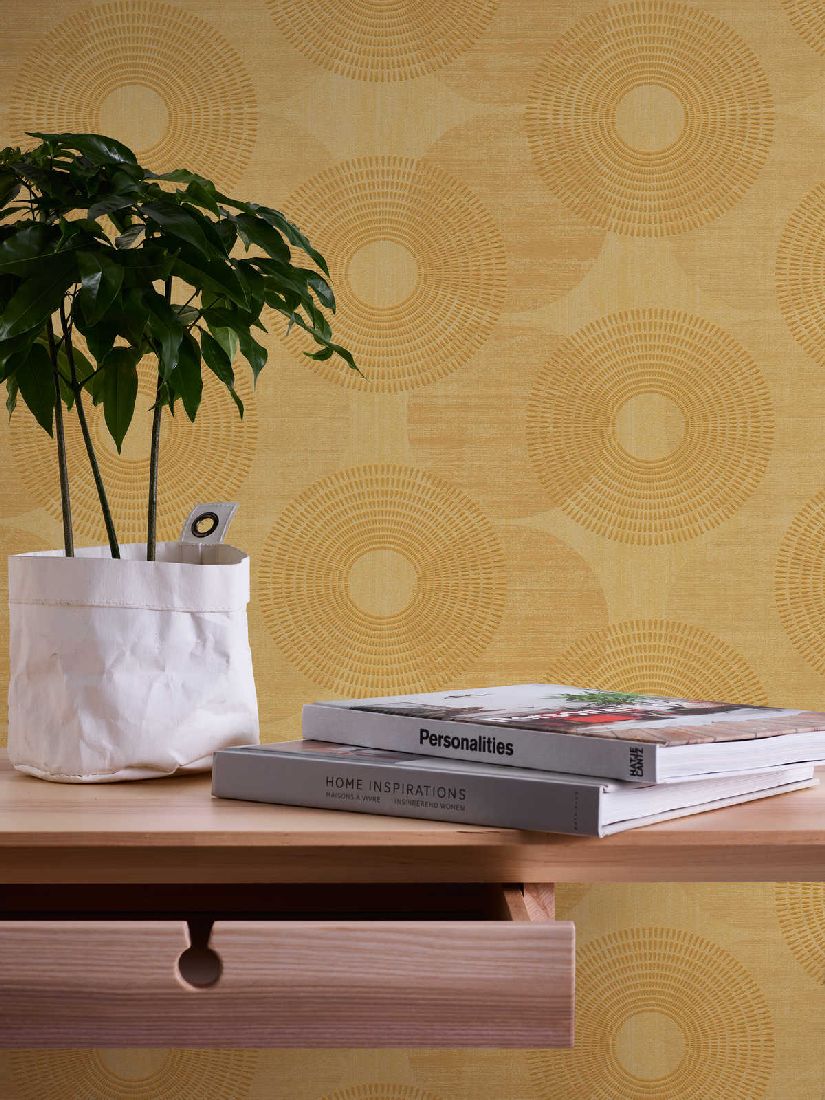 Skaben Tapete Dots / Circles Punktetapete / Kreistapete Creme / Weiß Raum4