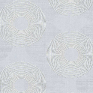Skaben Tapete Dots / Circles - Punktetapete / Kreistapete Grau / Weiß 10,05 m x 0,53 m