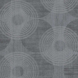 Skaben Tapete Dots / Circles - Punktetapete / Kreistapete Schwarz / Grau 10,05 m x 0,53 m