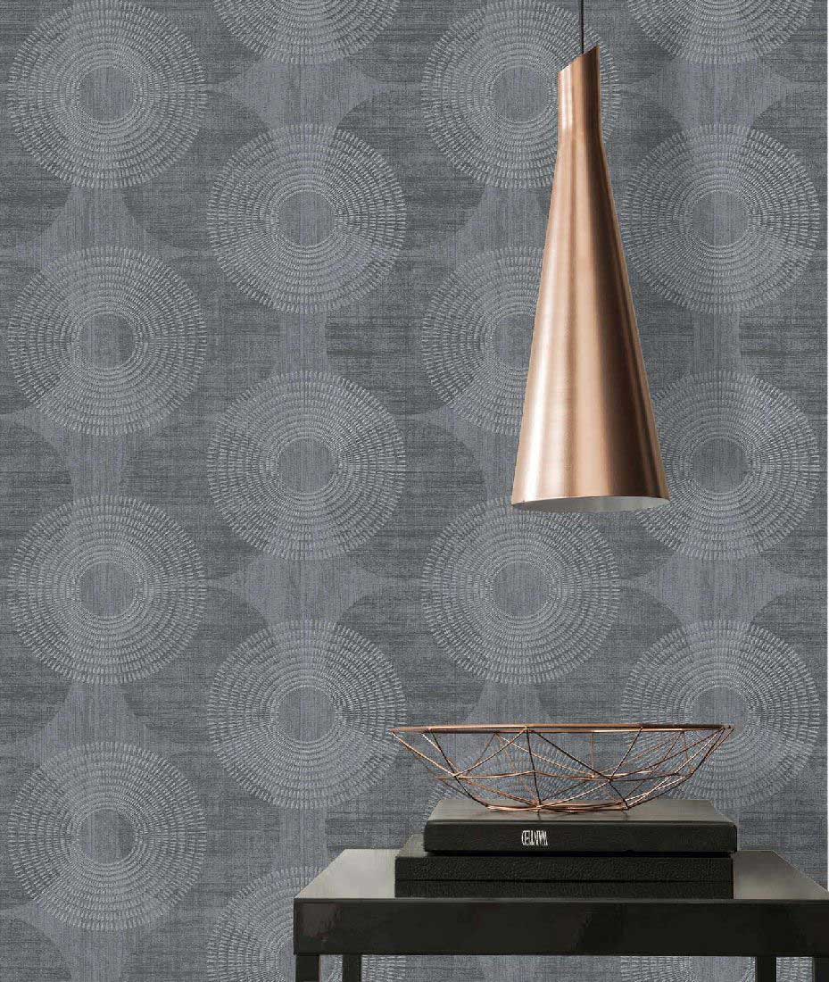 Skaben Tapete Dots / Circles Punktetapete / Kreistapete Beige Raum4